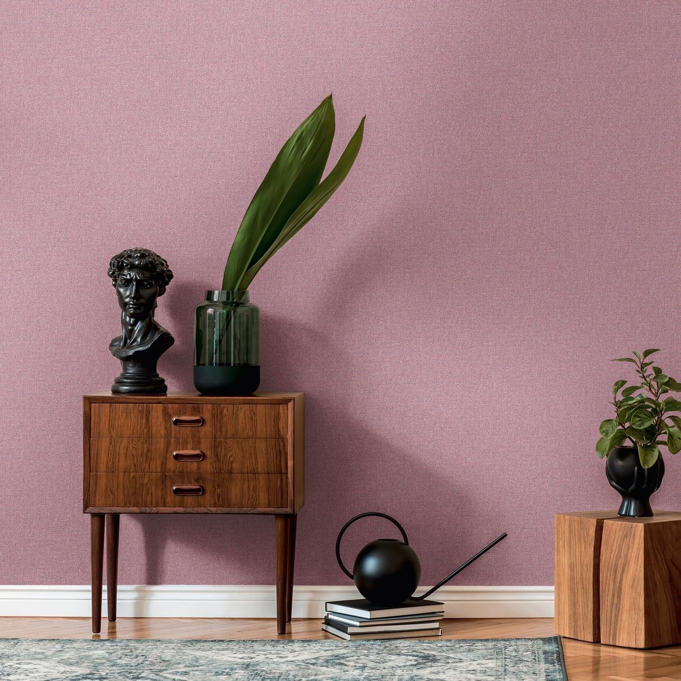 Livingwalls Famous Garden 393539 Non-Woven Wallpaper 10.05 m x 0.53 m Made in Germany Purple Pink