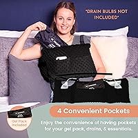 Vista 3 de MOYOAMA Almohada Post Mastectomía – Kit Protector de 4 Piezas incl. 1 Paquete de Gel, Cojín para Cinturón de Seguridad, Ducha Lan- Elementos