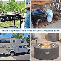 Vista 5 de Skyflame Regulador de propano RV para tanques duales, regulador LP de cambio automático de 2 etapas con 2 piezas coletas de 12 pulgadas