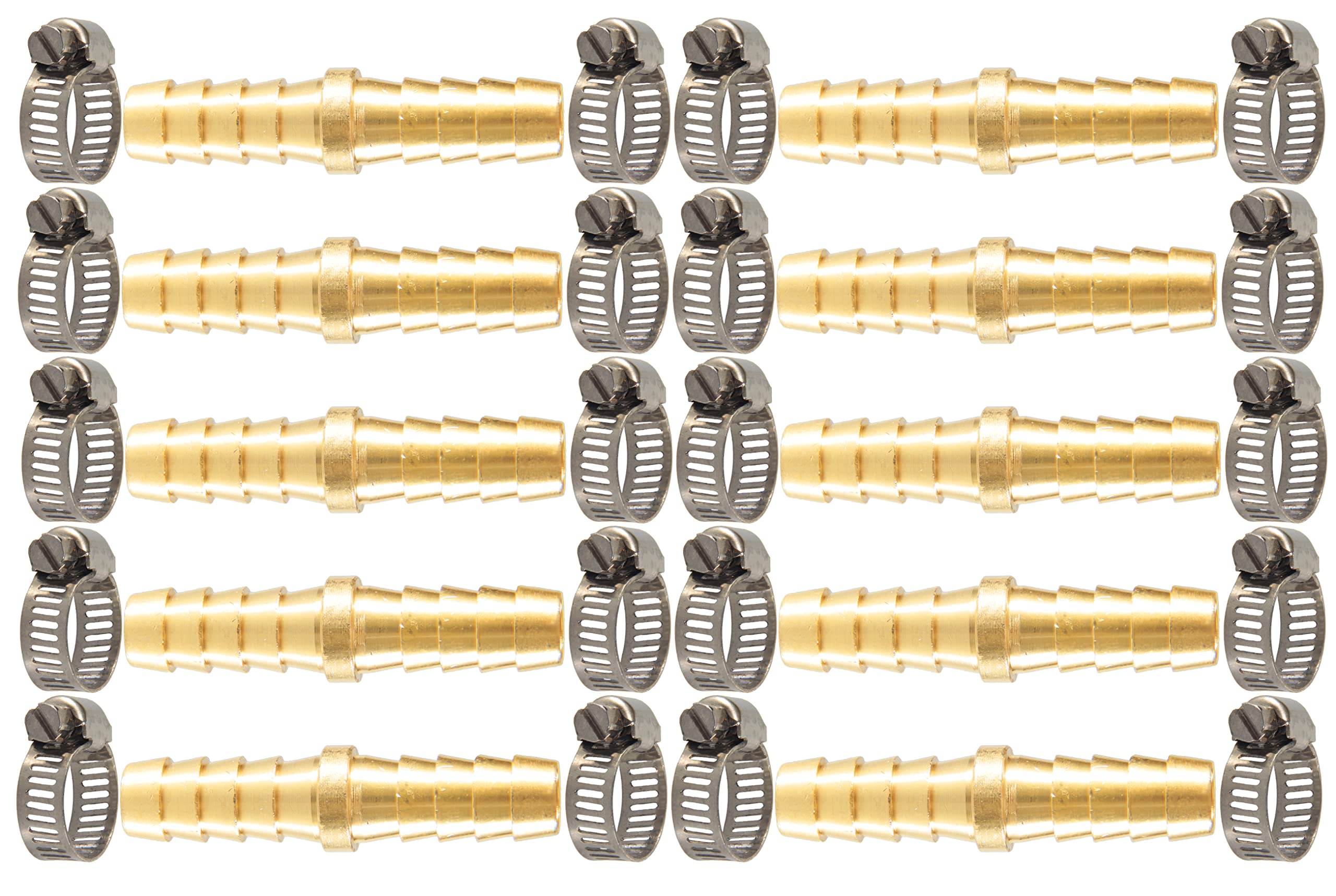 Raccord cannelé en laiton 0,6 cm avec son collier inox pour circuit de carburant