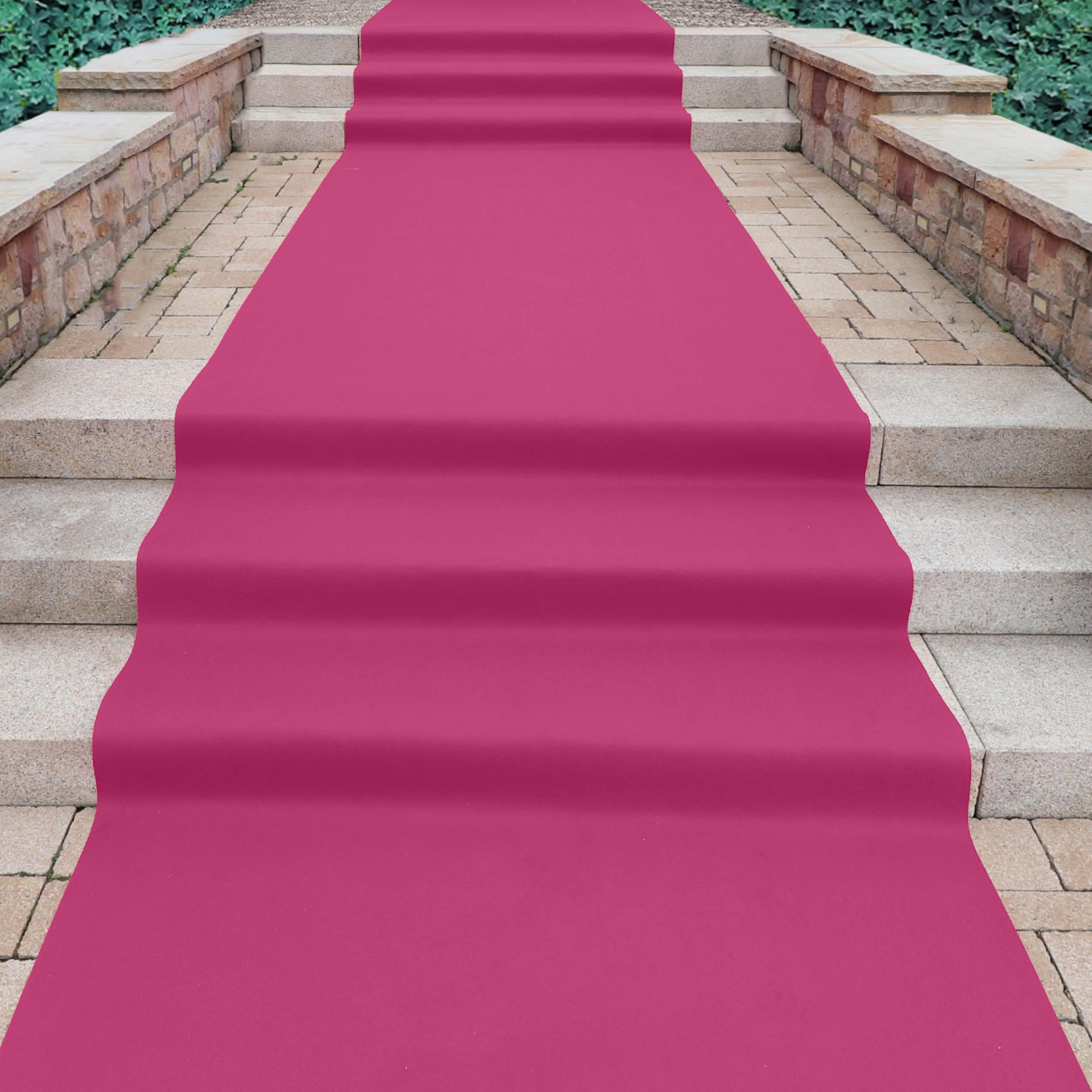 Tapis VIP, mariage, évènement, 1 mètre de large, Rose, Acrylique, rose bonbon, 1,00m x 2,00m