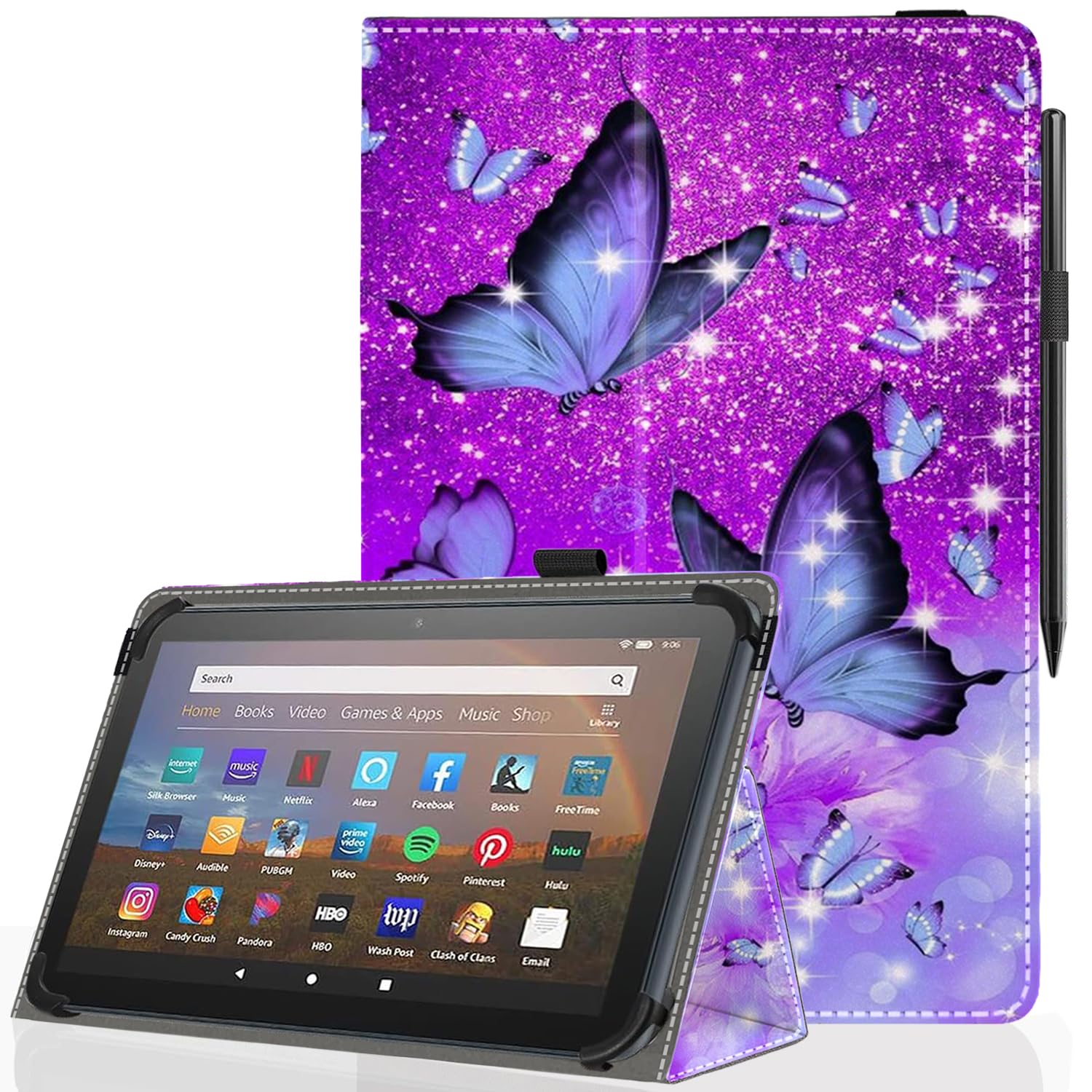 Funda universal para tablet Android de 11 y 11.5 pulgadas, funda plegable delgada con soporte para pantalla táctil de 10.5, 10.9, 11, 11.5 pulgadas y todas las fundas para tabletas con