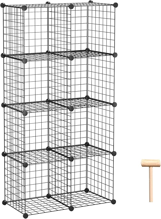 C&AHOME Wire Cube Storage, 8Cube Organizer Metal C Grids