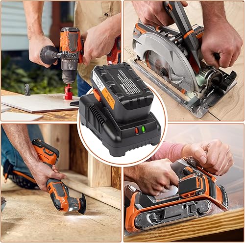 Miniatura 7 de Cargador de batería de iones de litio de 18 V compatible con Ridgid R86092 R86091 R840087 R840083, R840085 R840086 AC840089 AC840085 AC840086 (no