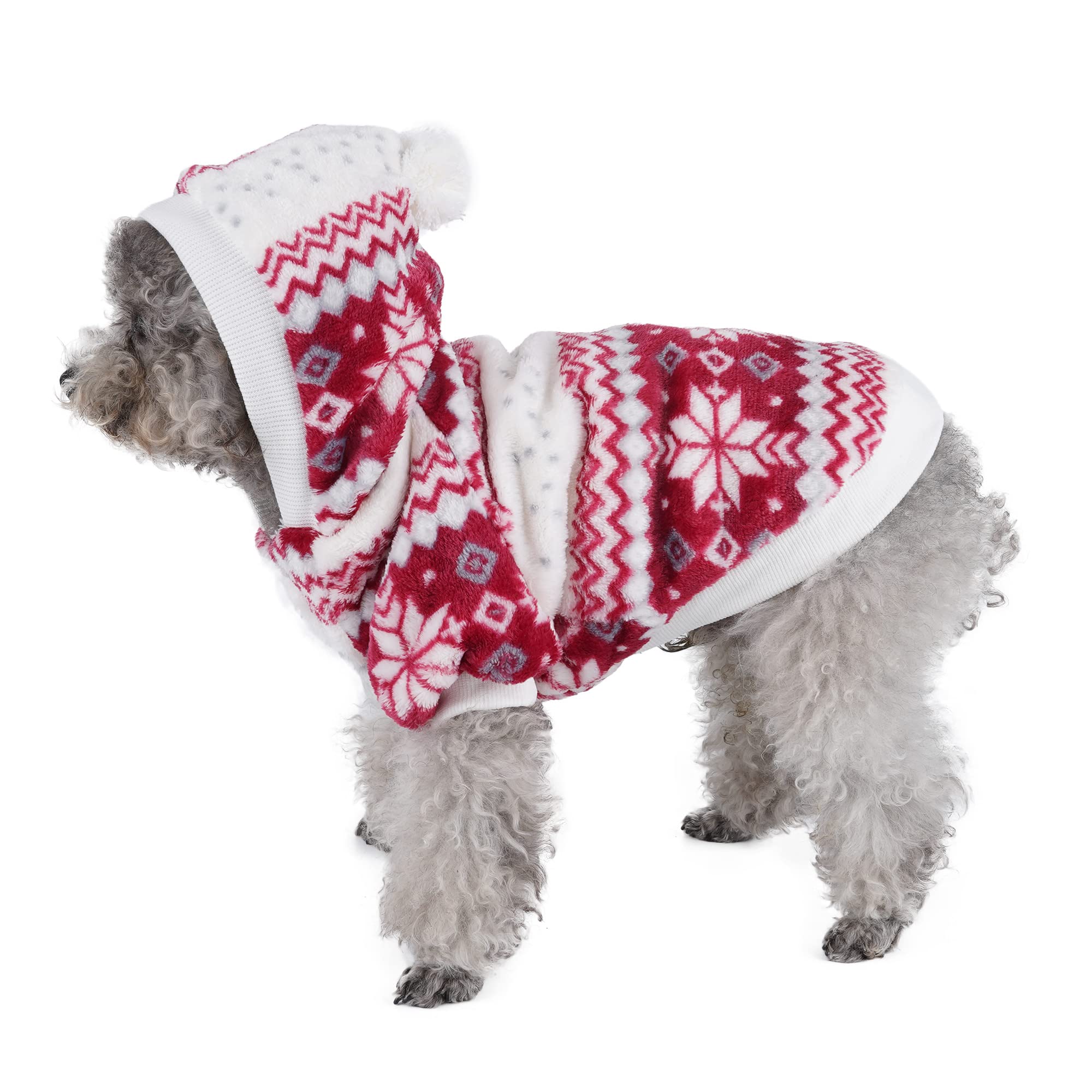 Mogoko - Chaqueta de Forro Polar para Perro o Gato con Capucha, Abrigo cálido para Invierno y Clima frío