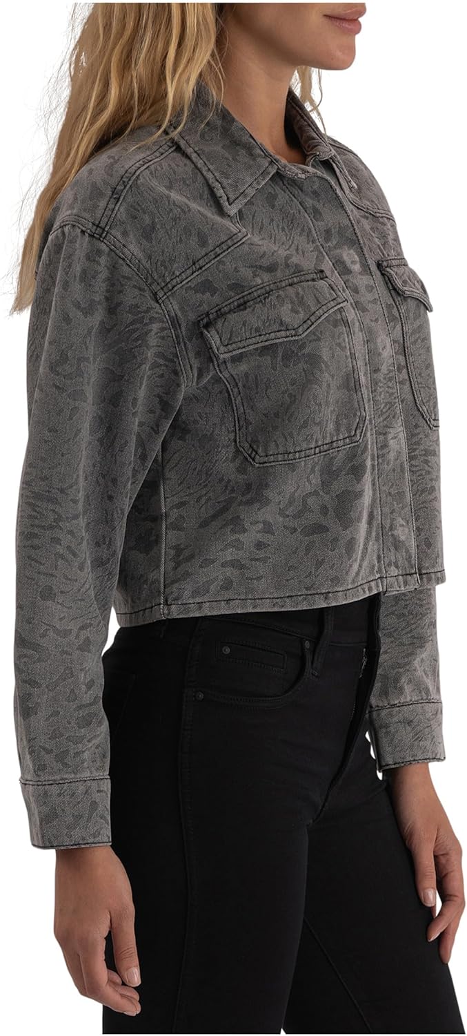 KUT from the Kloth womens Miley Button Front Jacket With Patch Pockets - Image 3