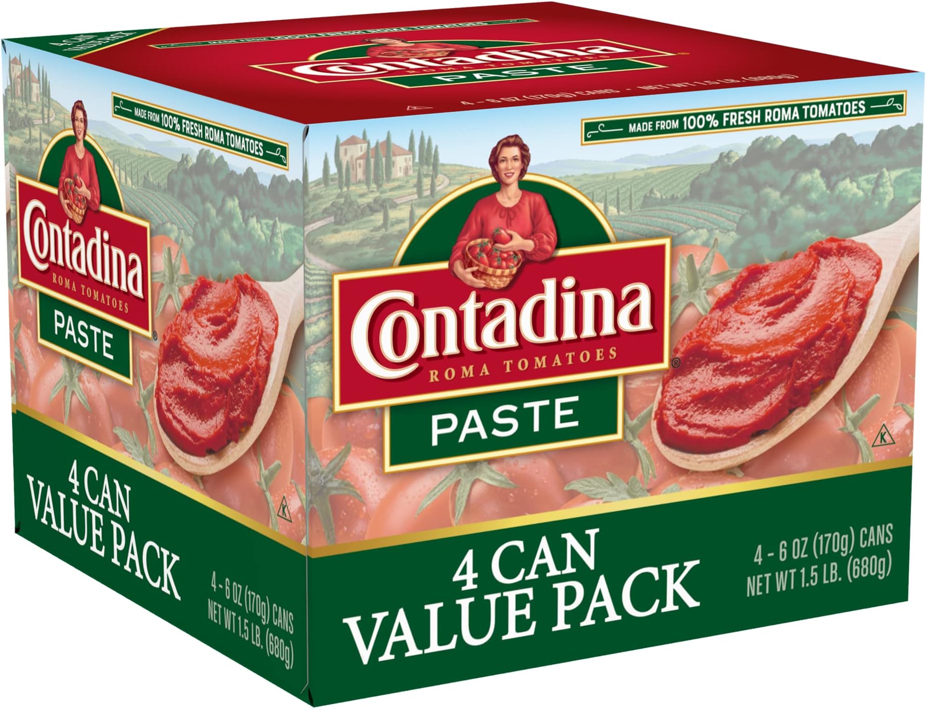 CONTADINA Tomato Paste, 4 Pack, 6 oz Cans