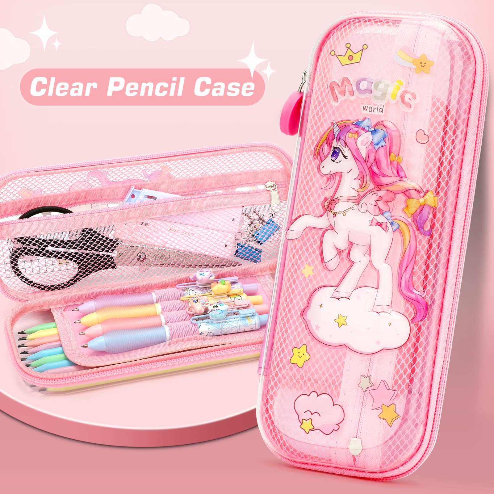 10 Lápices Con Goma Y Estuche De Capibara Para Niños - Regalo Escolar Divertido