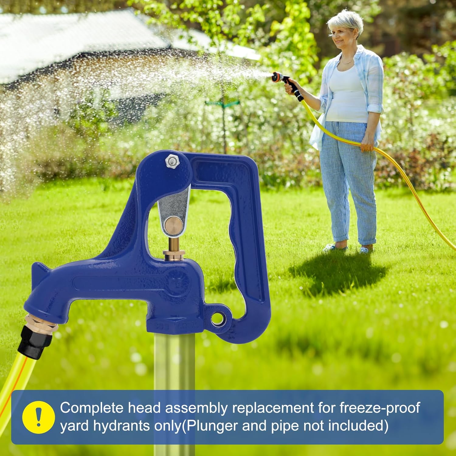 Yard Fire Hydrant Head, Adapts to 3/8"-16UNC Male Thread Rod,1" NPT Male Thread Pipe.for Yard, Garden, Pasture Irrigation and Drinkin (No Tubes and plungers)