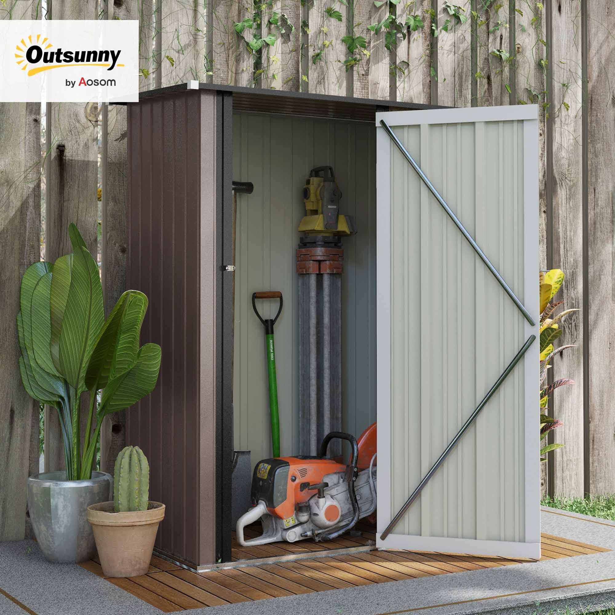 Armario Jardin Caseta Jardin Exterior, Cobertizo De Almacenamiento Exterior  Con Diseño De Techo Inclinado, Puertas Con Cerradura Y Llaves,4  Ventilaciones De | Leroy Merlin Armario De Intemperie, image size:2000x2000