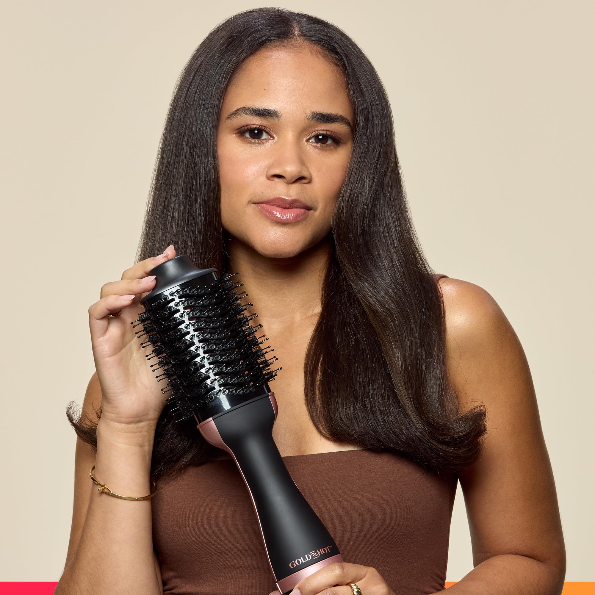 NIB Hot Air Brush Hair Dryer & Volumizer Travel Hair Dryer Brush Mini Hot Air Brush One Step Hair  main image 3