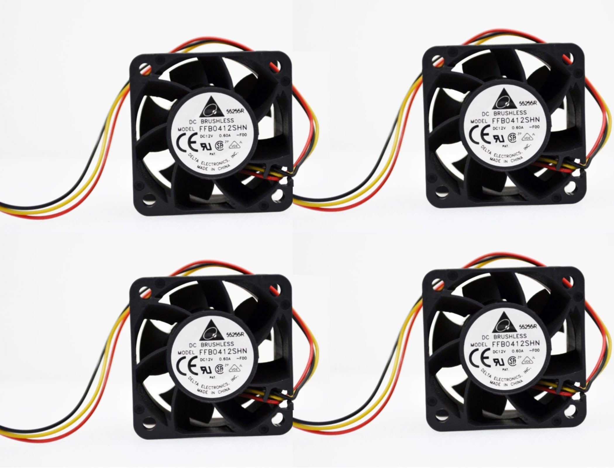 Set of 4 !! FFB0412SHN-F00 40 x 40 x 28mm Cooling Fan, 24 CFM, 51.5 dBA, 13000 RPM, 0.60A, 3 pin Tach connector. Ship from USA !!