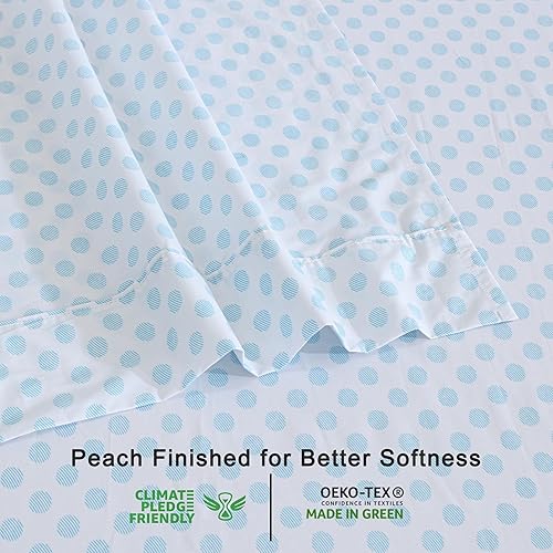 Miniatura 6 de RUVANTI - Juego de sábanas King, 100% algodón orgánico, percal, certificado GOTS, 4 piezas, bolsillo profundo de 15 pulgadas, frescas,