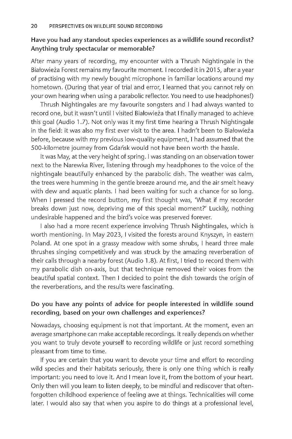 Perspectives on Wildlife Sound Recording: An Overview of Modern Practice