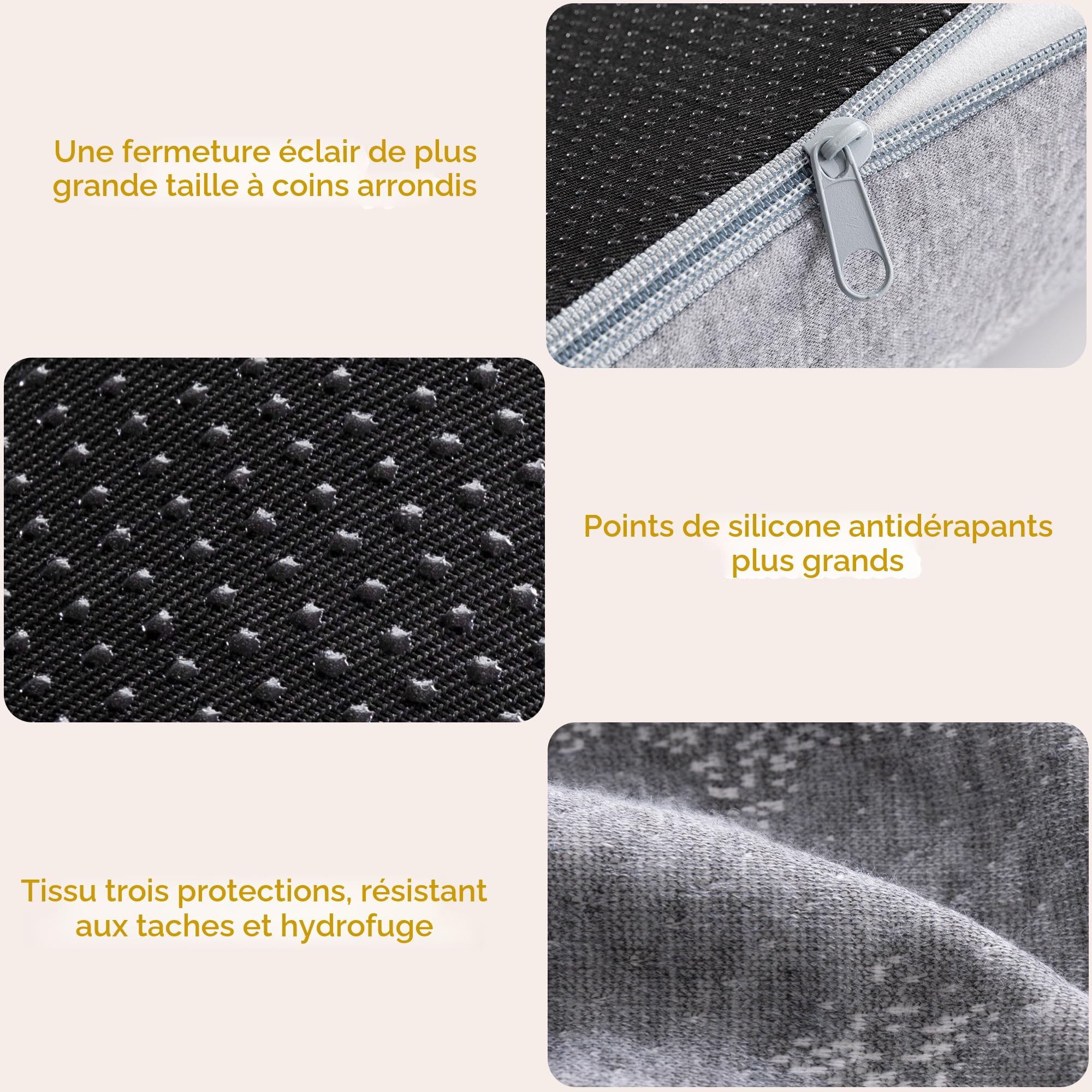 Barriere de Securite Enfant Lit 2en1 en Mousse Longue Détachable en 2 Parties Utiliser, Barriere de Lit pour Bébés et Personnes âgées, Facile à Transporter Convient à Tous Les Lits