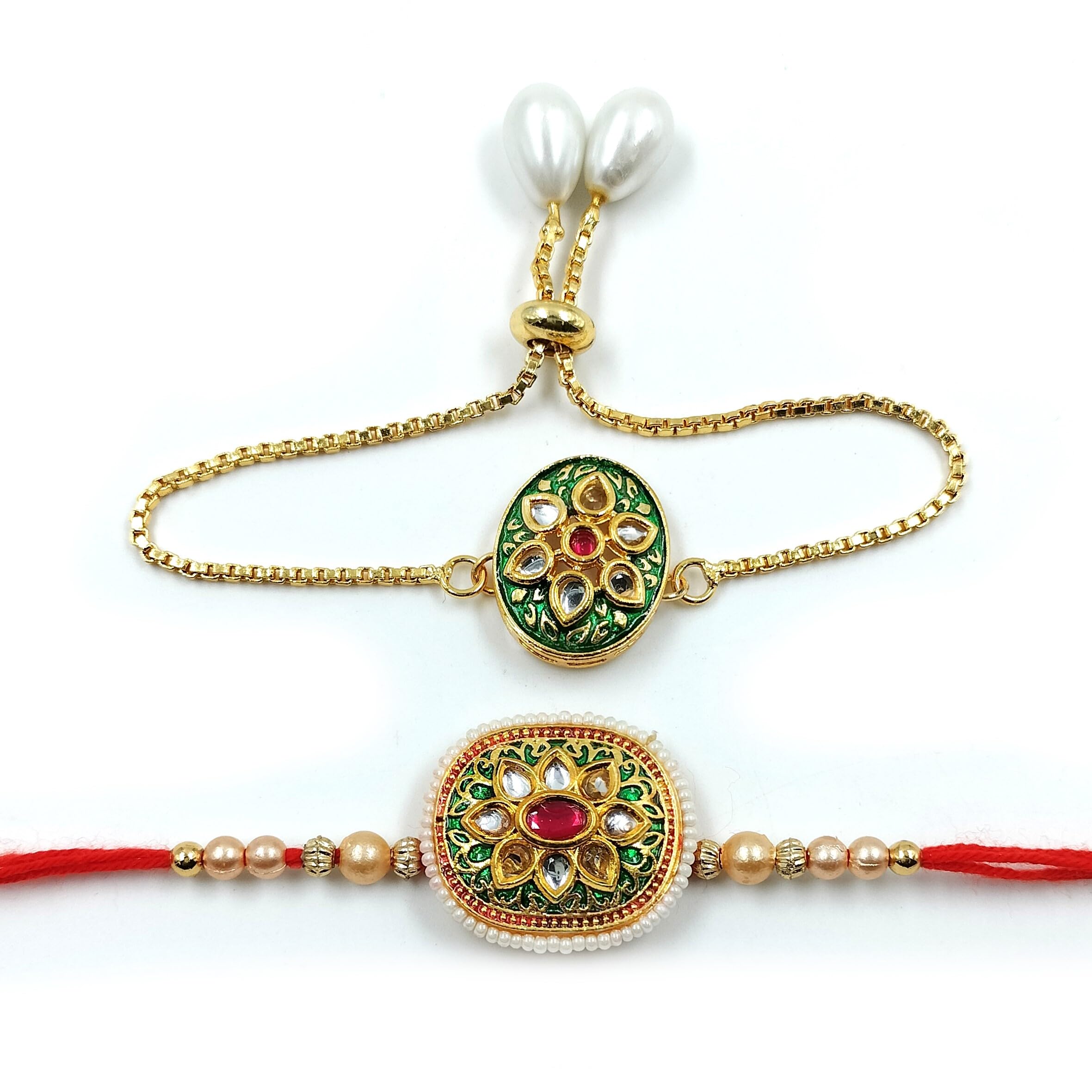 See full amazon price history chart for KNIGGHT ANGEL JEWELS Kundan Bhaiya Bhabhi Rakhi Combo Set (Green Oval) KNIGGHT ANGEL JEWELS Kundan Bhaiya Bhabhi Rakhi Combo Set (Green Oval) (B0CDMB1D3V) Amazon Price History, Amazon Price Tracker