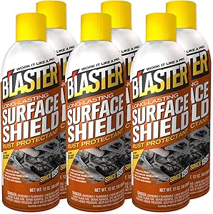 B’Laster Surface Shield Rust Prevention Spray – Lanolin Undercoating Spray for Vehicles, Up to 2-Year Corrosion Protection, Rust Inhibitor & Anti Corrosion Spray for Metal (Pack of 6)