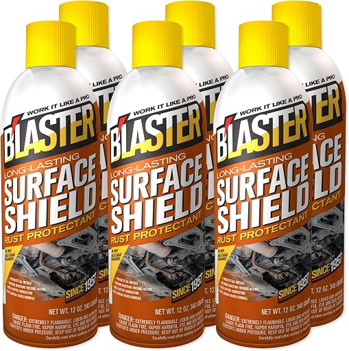Blaster Surface Shield Complete Corrosion Protection for Long Lasting Automotive Undercoating Applications, 12 oz Aerosol, Pack of 6