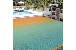 Lahome Plastic Straw Outdoor Rug for Patio and Camping