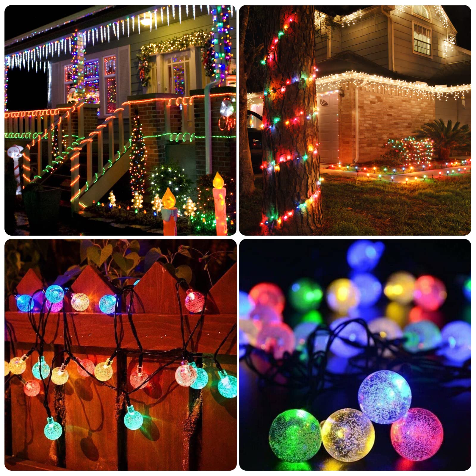 Solar Fairy Lights Outdoor Waterproof, 60LED Solar Garden Lights - Image 2
