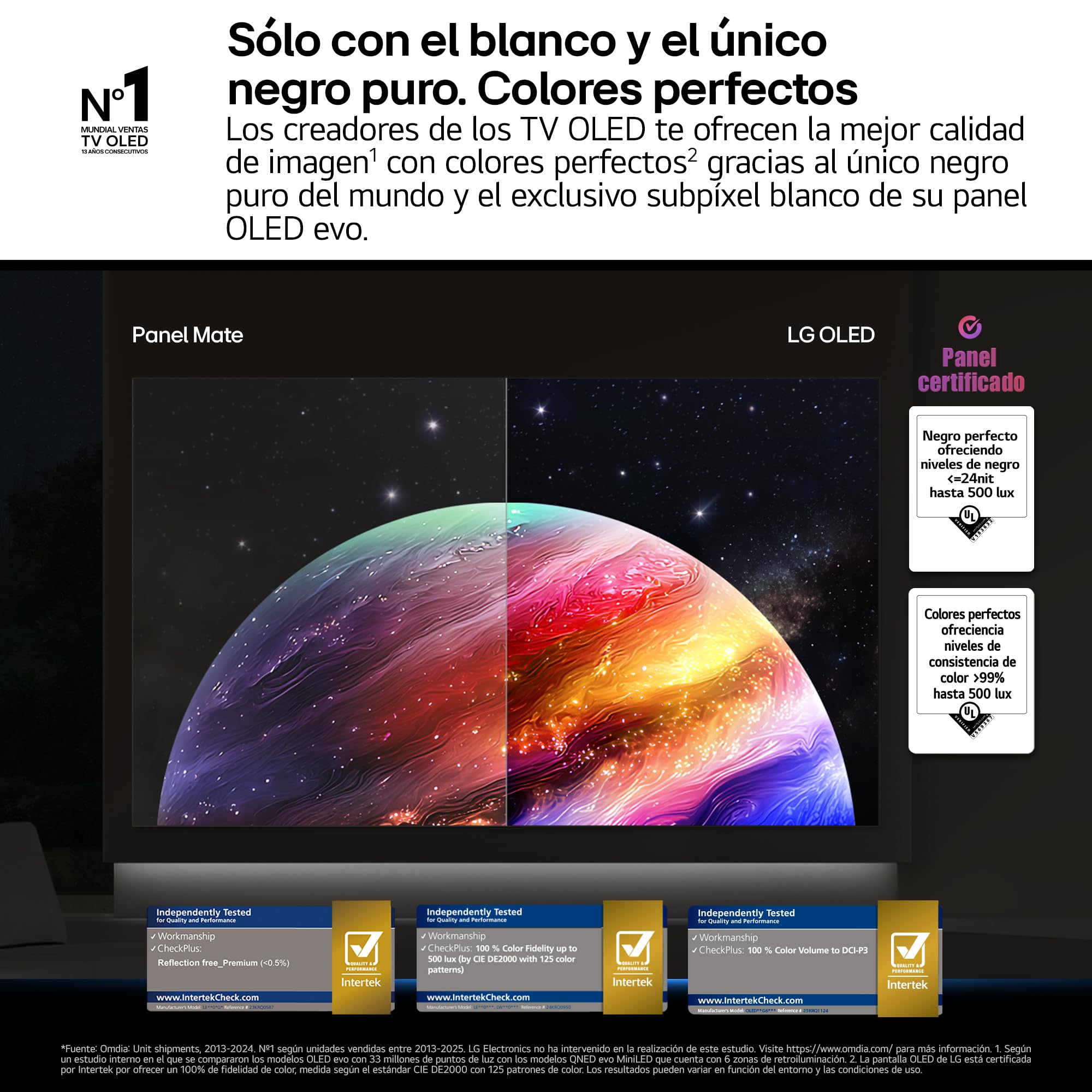 LG OLED65B65LA - TV 65", 4K OLED AI B6, Smart TV, WebOS 26, Procesador α8 AI Gen3, VRR 120Hz, Sin Reflejos al 98,3%, Dolby Vision y Atmos, Alexa/Google Assistant, Gris Oscuro