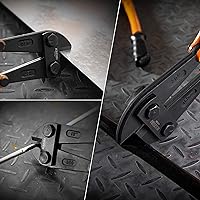 Vista 8 de KSEIBI 141585 Heavy-Duty Medium Size Bolt Cutter 24" for Cutting Fence, Steel Wire, Chain, Screws, Rivet, and Medium Padlock, with Soft Grip Rubber