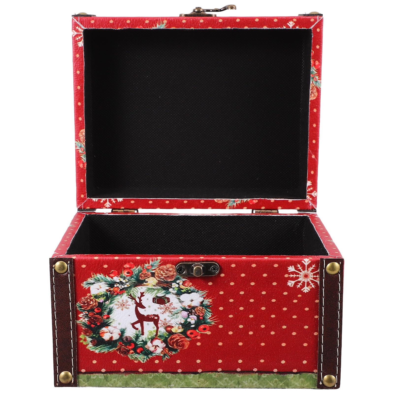 Toyvian 2 Stück Weihnachts Aufbewahrungsbox im Vintage Stil für | Dekorative Kasten mit Großer Kapazität, für Bonbons und Pfefferminz, Festliche Deko für Weihnachten
