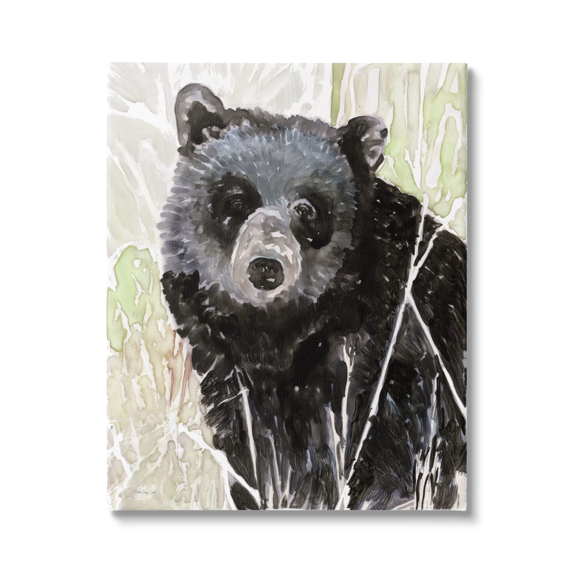 Stupell IndustriesPainterly Black Bear Abstract Forest Foliage, Design by Stellar Design Studio