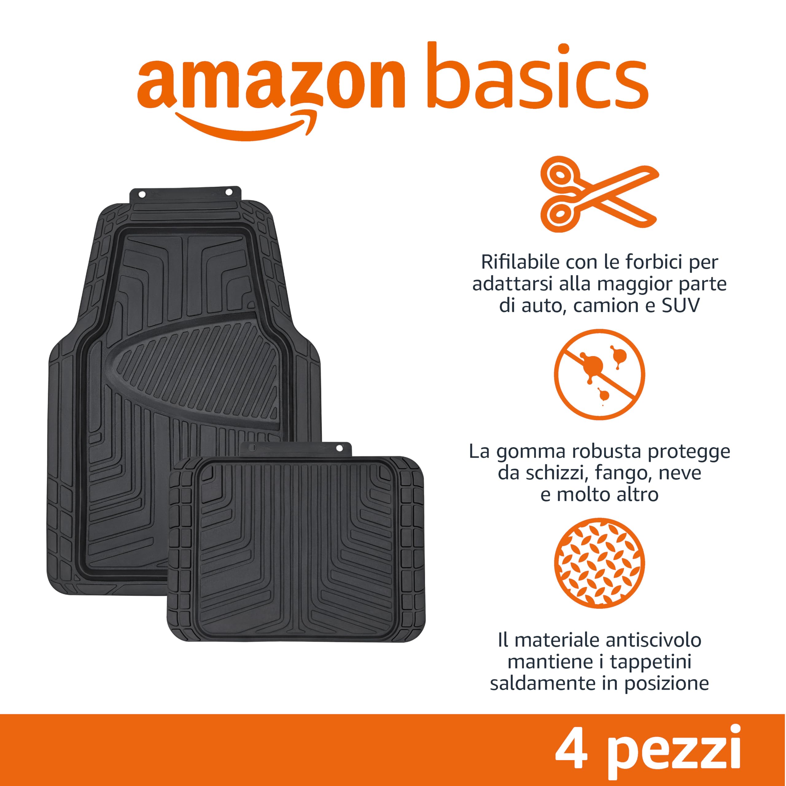 Tappetini Auto CARMAT TEXER Per Toyota Rav4 III (2006-2013), Set Da 3 In Gomma Spessa Nera - 2