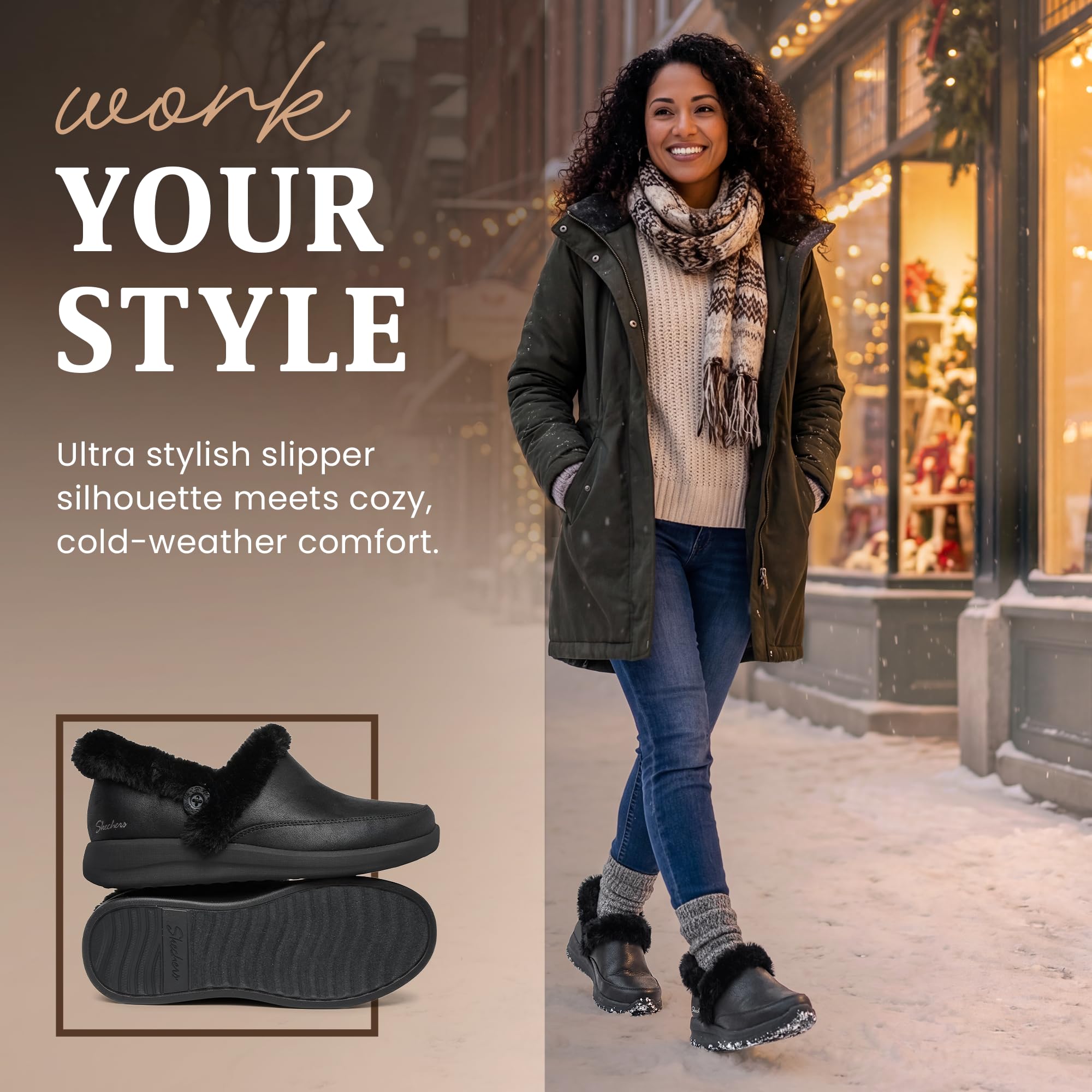 Skechers Mujer Cozy Escape Slip-In ENTRENADOR