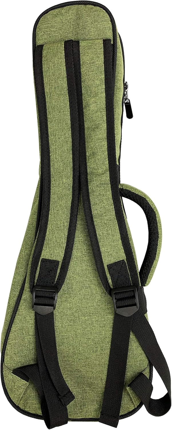 [KIWAYA] No.30-S/LG Soft Case for Soprano Ukulele (Durable and Lightweight, Leaf Green with Shoulder)