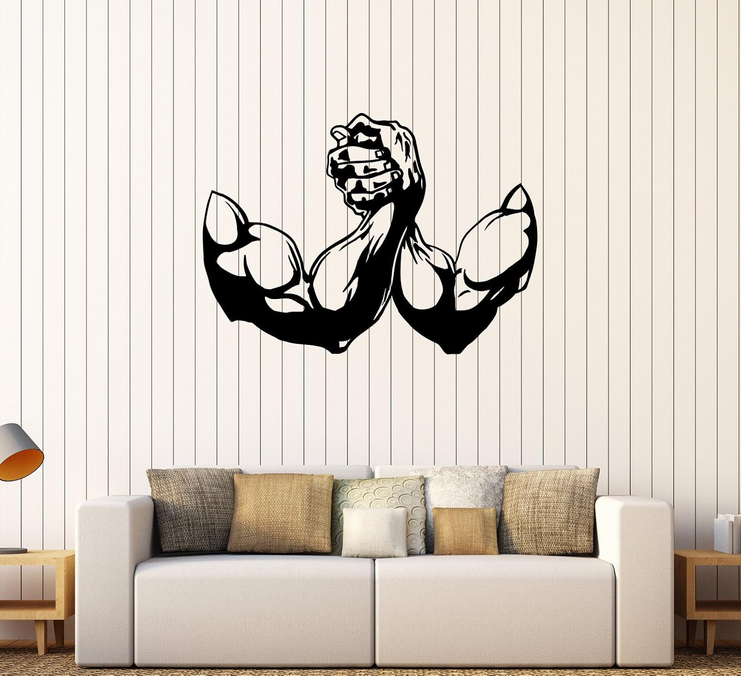 Vinyl Wall Decal Muscle Bodybuilding Fitness Gym Sports Stickers (434ig) Black