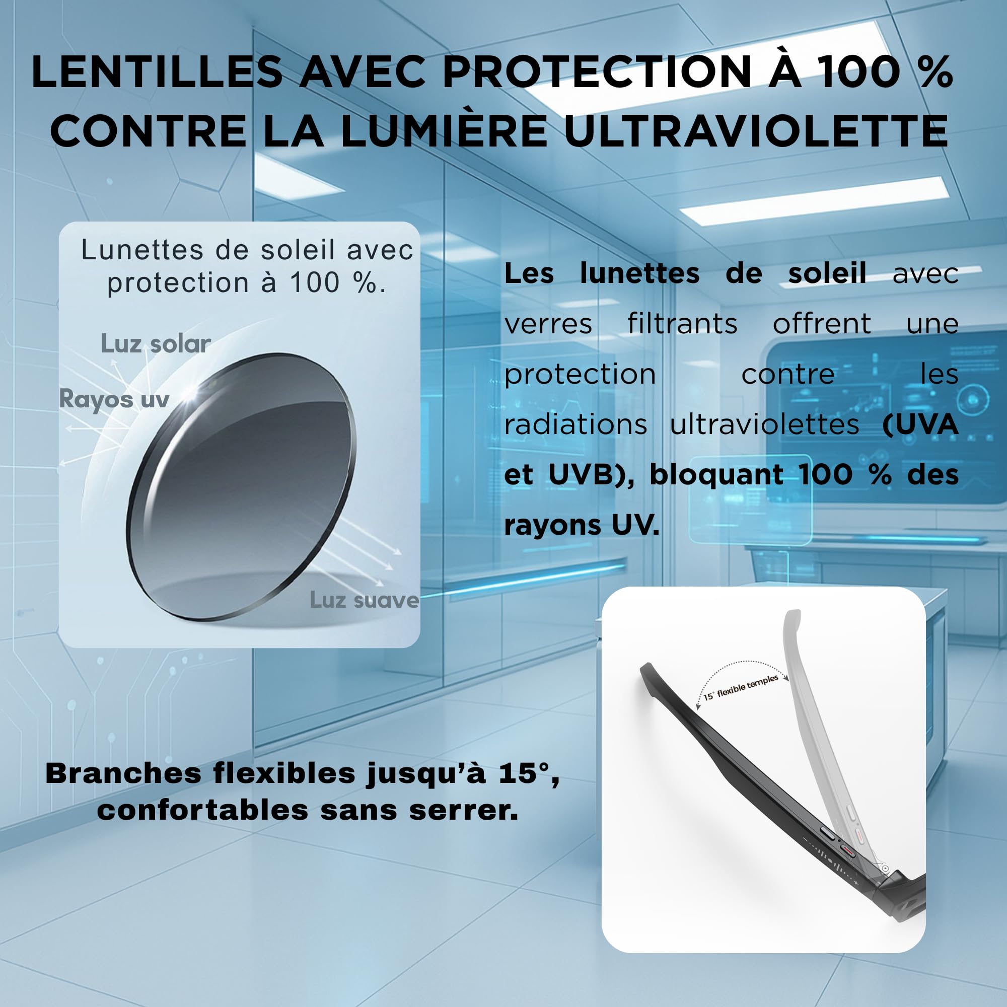 smartia – Lunettes intelligentes avec caméra, Étui de Charge Portable, Lunettes de Soleil Bluetooth, Kit Mains Libres avec IA intégrée par vocale, Smart Glasses et Traducteur en 20 Langues, 33 MP 4K