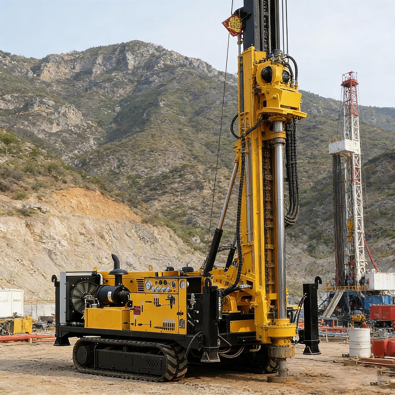 Hydraulic Core Drilling Rig Hydraulic Coring System for Water Well Drilling Hard Rock Exploration Deep Hole Geological Surveys with Portable Design & Automatic Power Feed