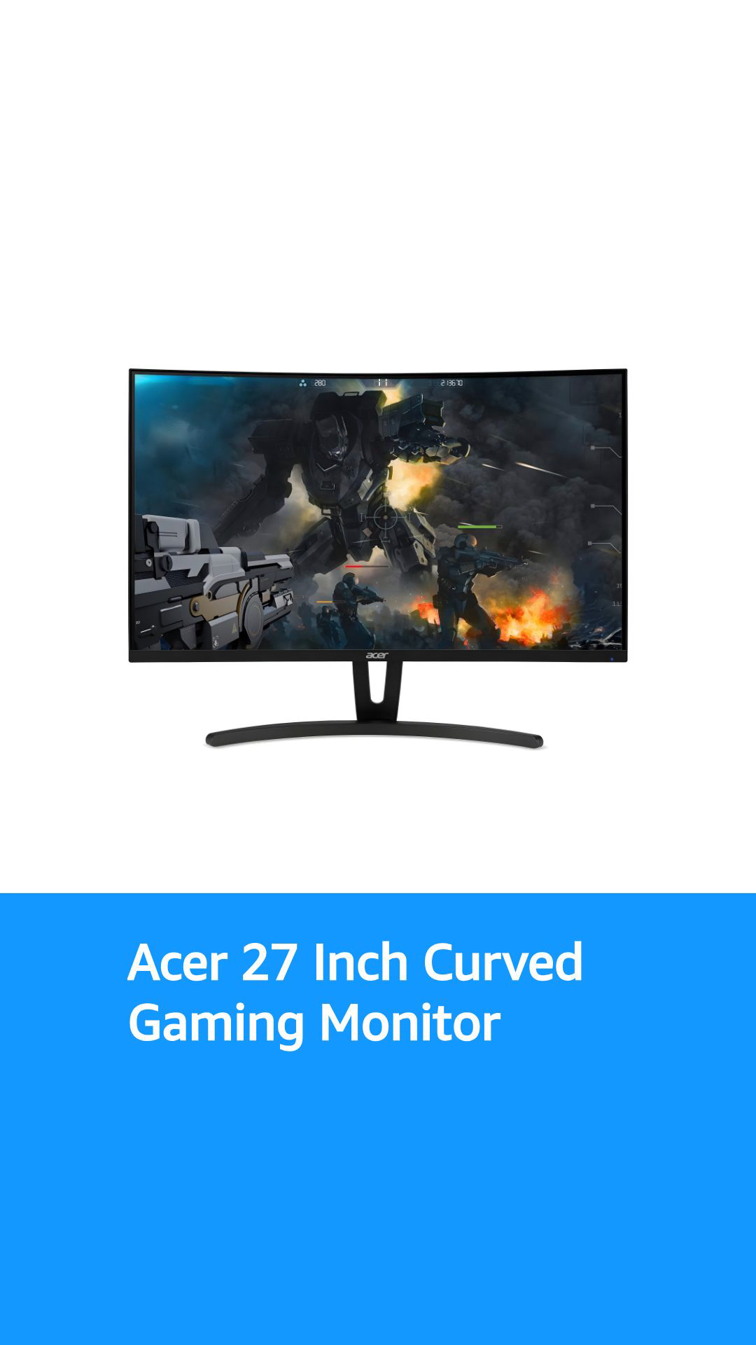Acer 27” VA Curved Gaming Monitor Full HD | 180Hz | 1 ms | AMD