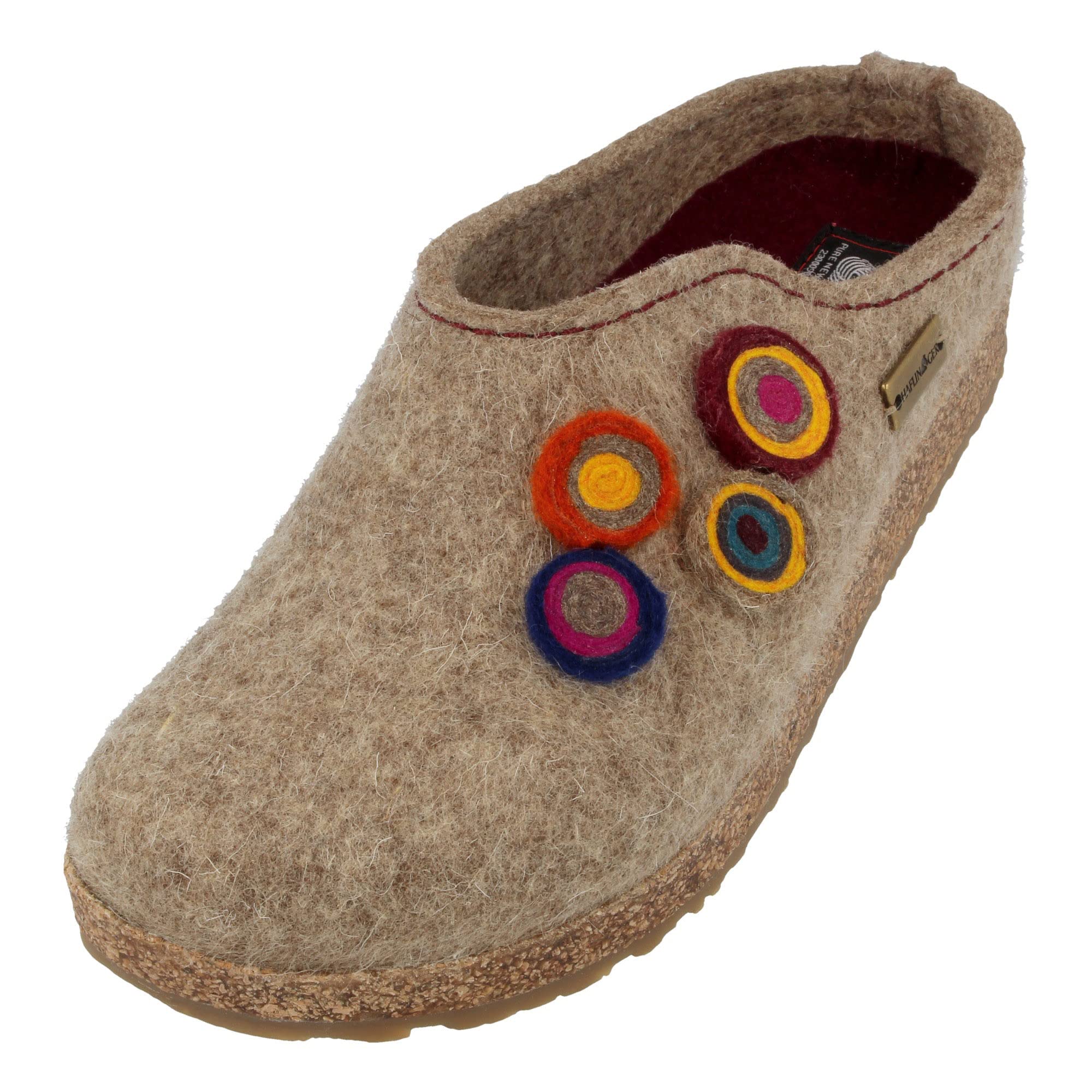 HAFLINGER Grizzly Kanon Felt Slipper Felt Clog Cork