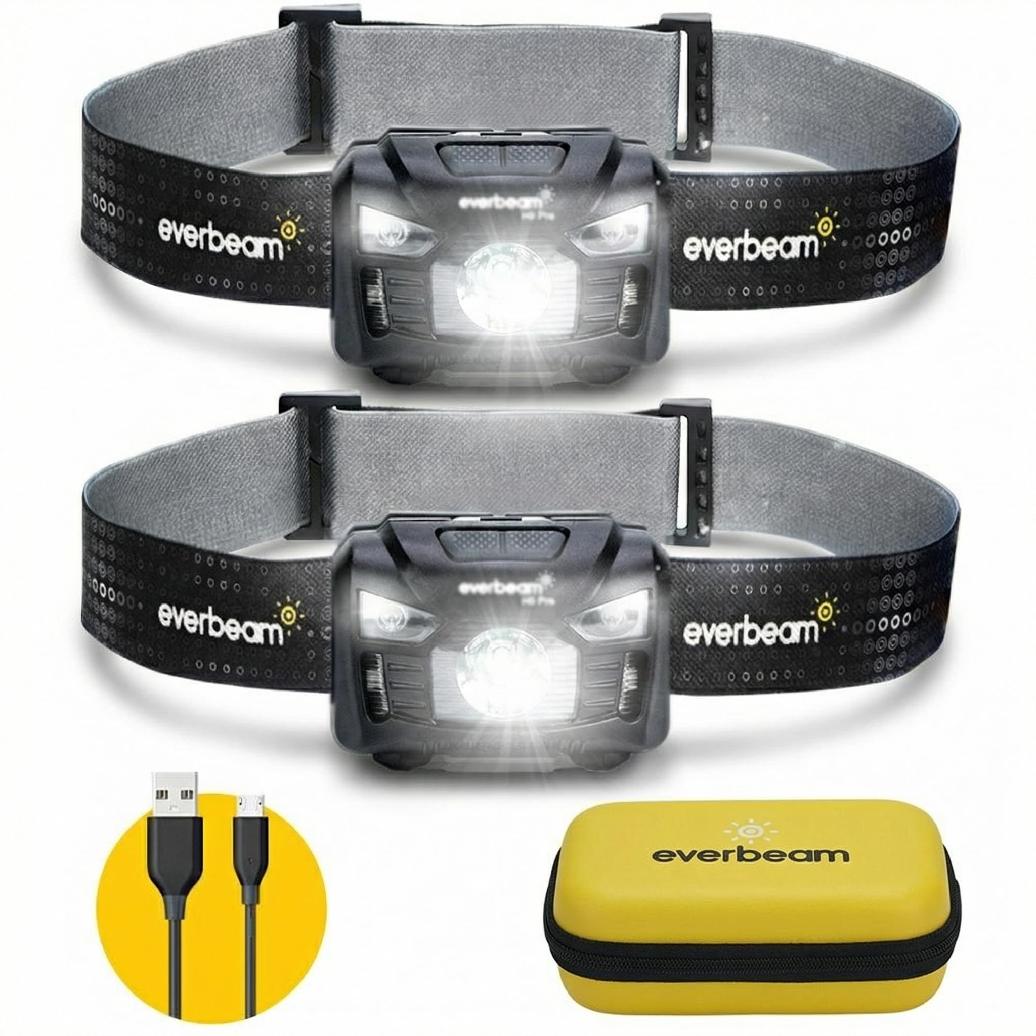 Lampe Frontale Everbeam H6 Pro – 650 Lumens, Détecteur De Mouvement, Batterie 1200mAh, 20h D’autonomie