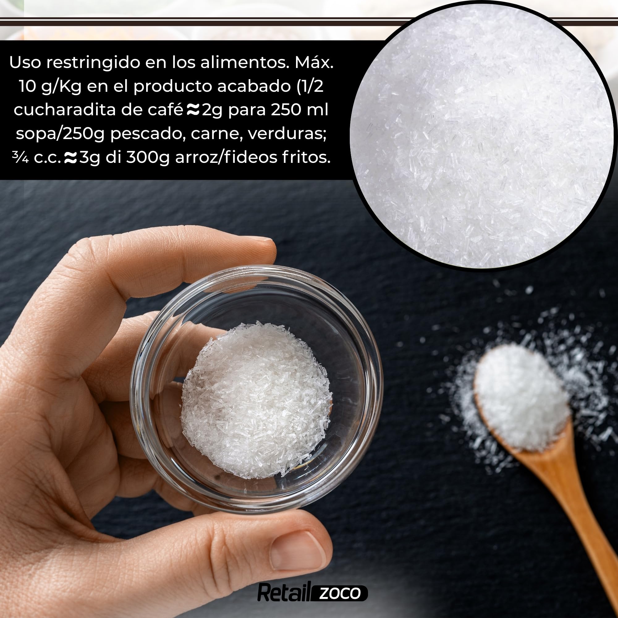 Ajinomoto en polvo, Glutamato Monosódico, Sazonador Umami en Polvo con Glutamato Monosódico (MSG), AJI NO Umami seasoning 99% Glutamato, Condimento potenciador del sabor, Paquete 454 g - imagen 5
