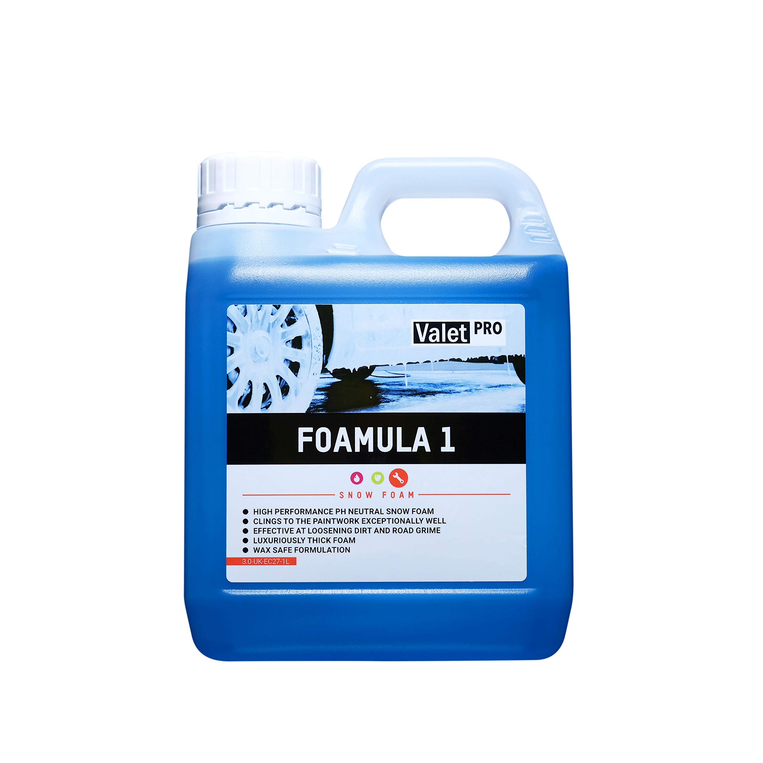 detailmate Auto Vorwäsche Set: ValetPRO Foamula 1 Snow Foam 1 Liter + Gloria Foam Master FM10 Schaumsprüher 1 Liter + 3in1 Chenille Waschhandschuh + Griffin Messbecher 150 ml skaliert