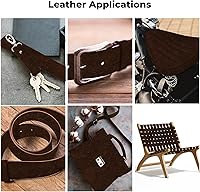 Vista 7 de ELW 9-10 oz (0.142-0.157 in) Latigo - Correas y tiras de cuero para cinturón, tamaño: 0.5 x 84 pulgadas (0.5 x 83.9 in) marrón cuero de vaca