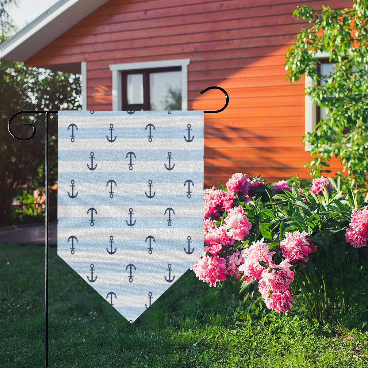 Trendin Nautische Gartenflagge – 30,5 X 45,7 Cm, Doppelseitig, Anker-Motiv, Wetterfest