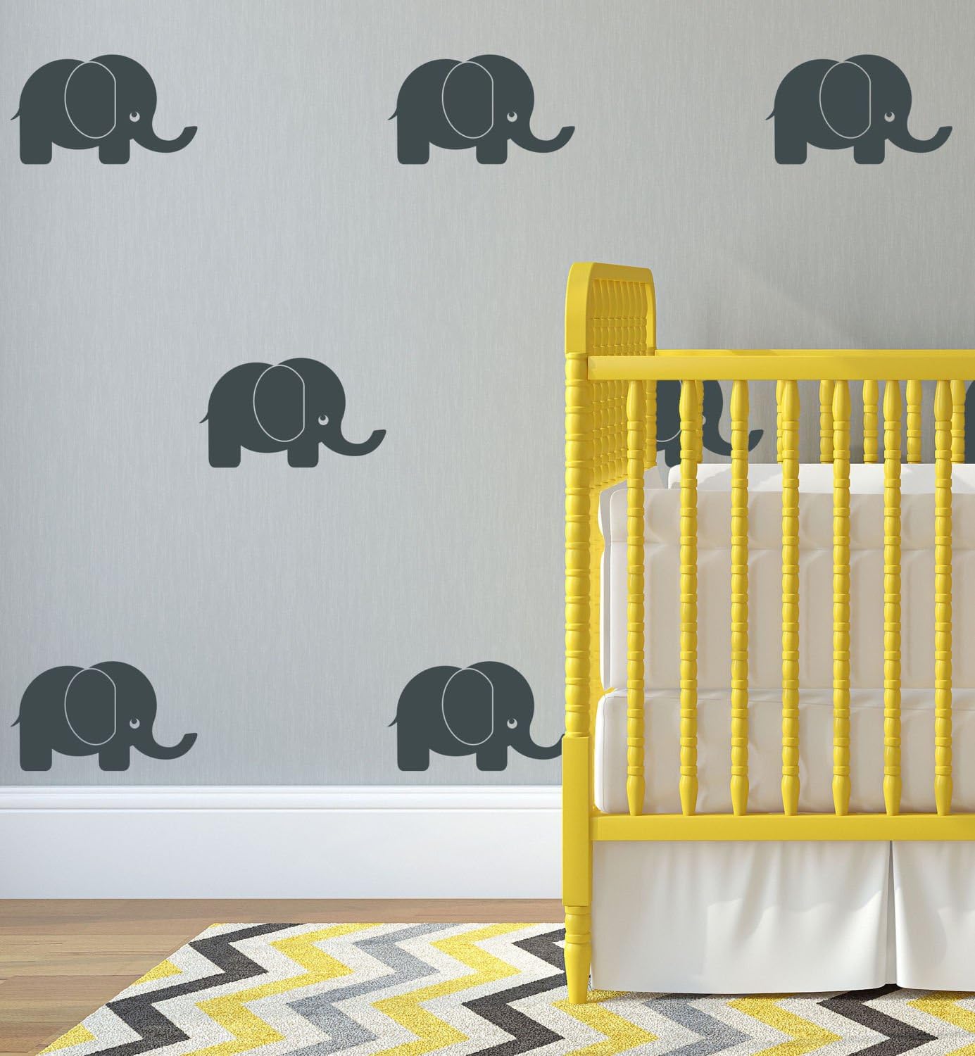 Elephant Wall Decal Nursery Decal Cute Wall Sticker Baby Elephant Wall
