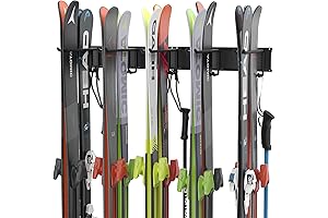 Ultrawall Ski Rack: Wall-Mounted Storage for Garage Organization (10 Pairs)