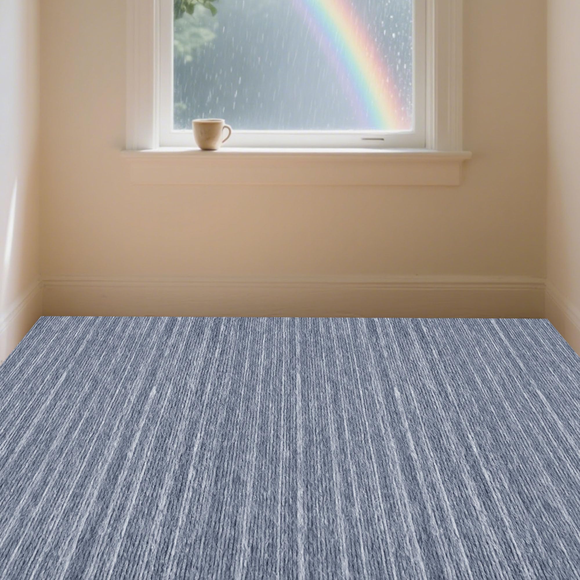Moquette aiguilletée pour chambre d'enfant : tapis en feutre gris foncé isolant