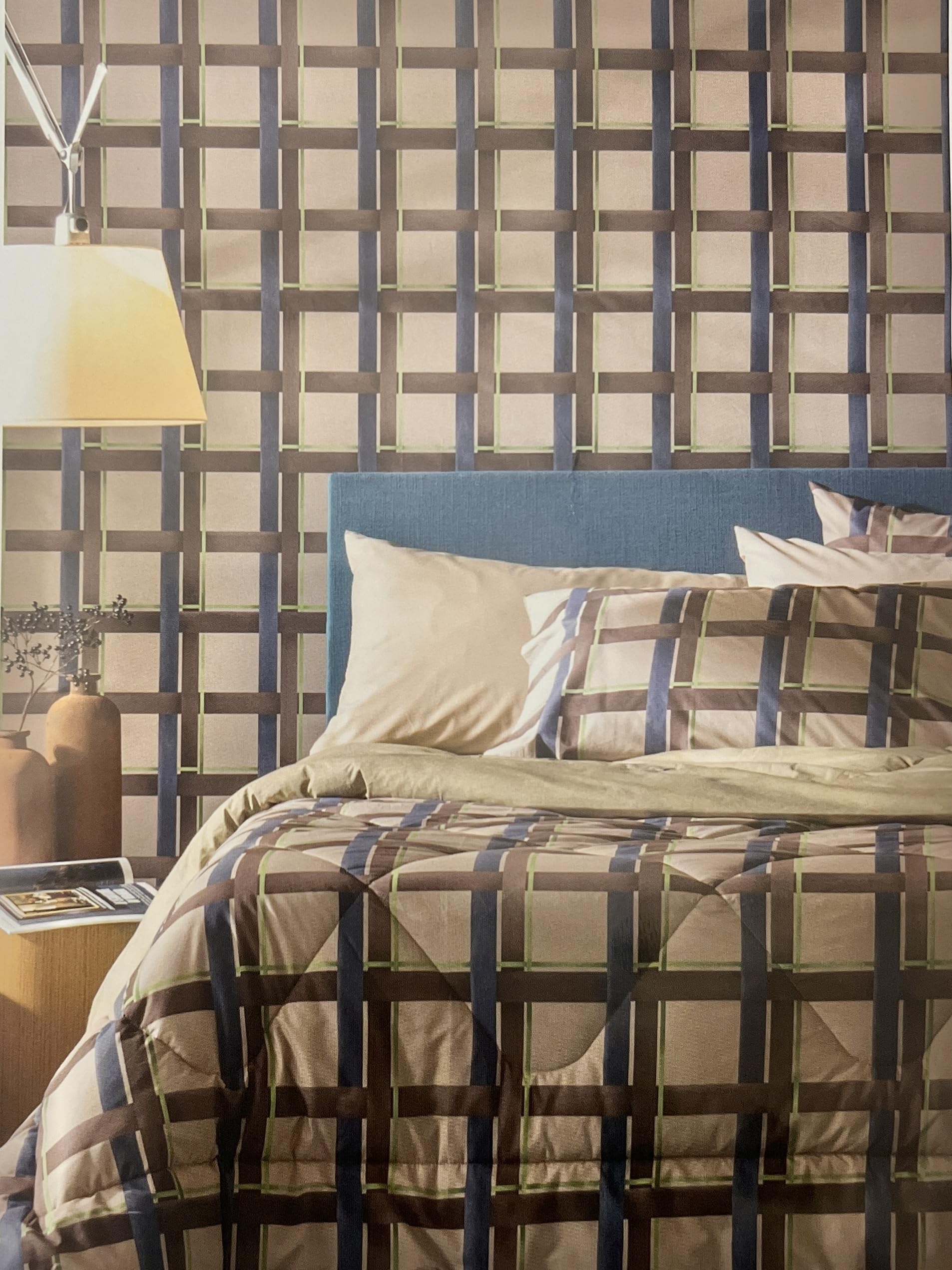 Bassetti Trapunta Matrimoniale cm 260x260 Invernale In Puro Cotone Art. CHECK Colore Blu
