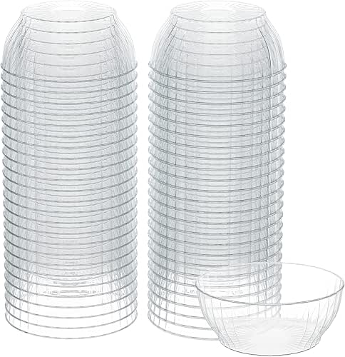 R-Kay 6 Oz Clear Plastic Small Bowls - 50 Pack