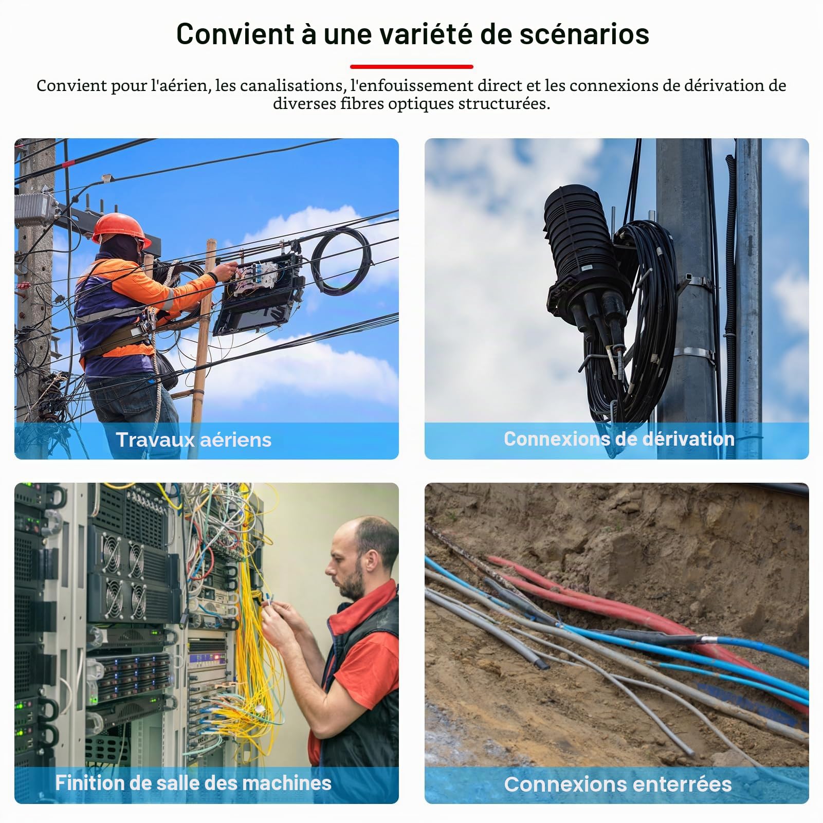 Boîtier d'épissure de fibre optique, boîtier d'épissure de fibre optique IP68 boîtier de connexion de fibre à capuchon vertical étanche(96 Core)