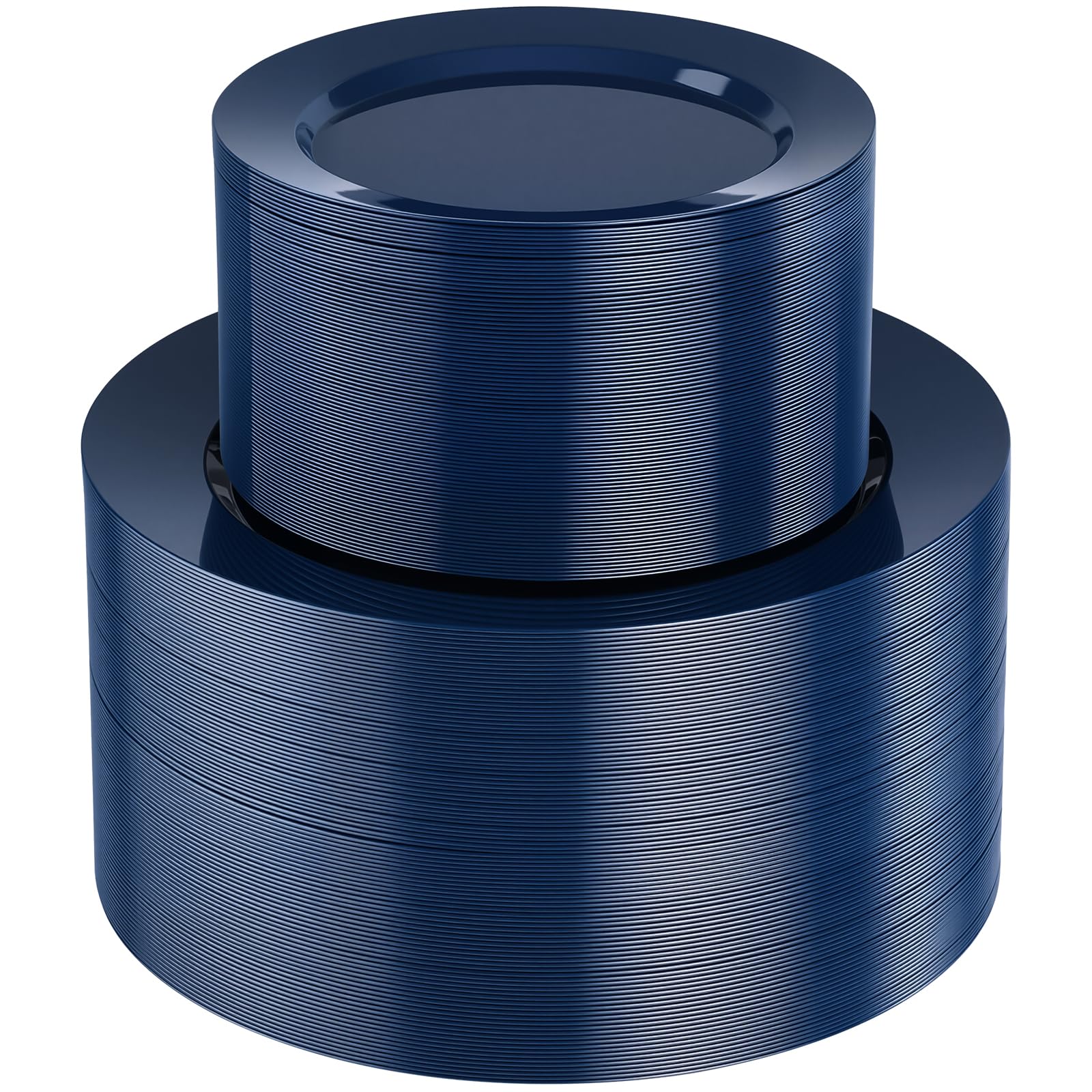 Goodluck 200PCS Navy Blue Plastic Plates, Disposable Blue Plates