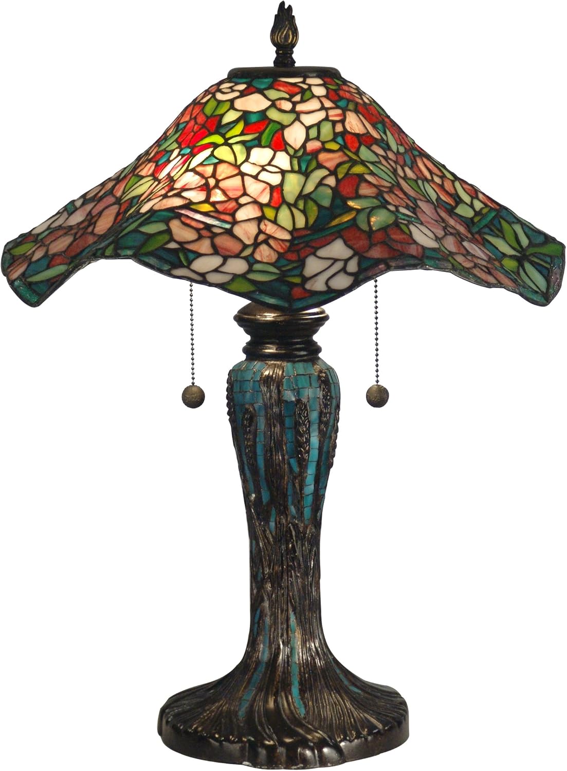 Dale Tiffany TT90311 Tiffany Table Lamp, Fieldstone and Art Glass Shade