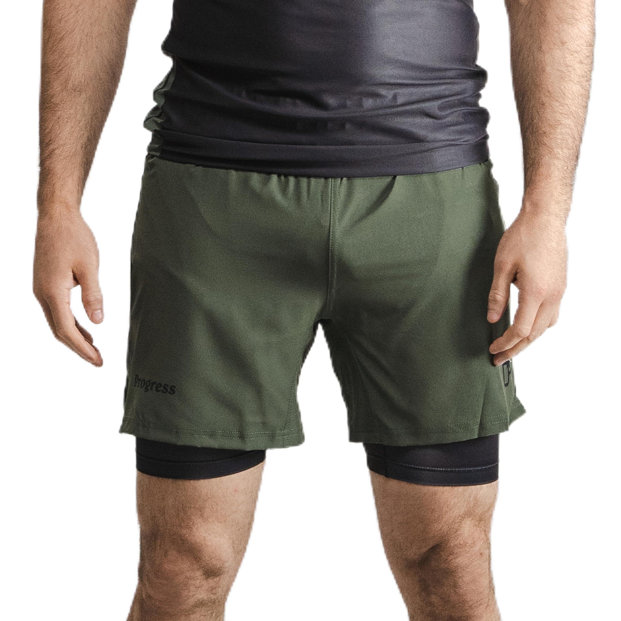 Progress Jiu Jitsu Academy+ Shorts | Parent (as8, Alpha, l, Regular, Regular, Khaki)